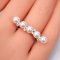 Approx. 5.5 mm, Freshwater Pearl, Pearl Row CZ Ring