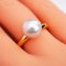 Approx. 8.0 mm, Akoya Pearl, Solitaire Pearl Ring