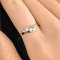 Approx. 3.0 mm, Akoya Pearl, Three Pearl Row Daimond Ring
