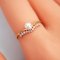 Approx. 4.0 mm, Akoya Pearl, Crown Diamond Solitaire Pearl Ring