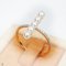 Approx. 3.5 mm, Akoya Pearl, Five Pearls Row Bar Sholder Diamond Paved Ring