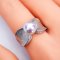 8.4 mm, Akoya Pearl, Big Leaf Edge CZ Paved Solitaire Pearl Ring