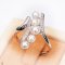 Approx. 3.5 - 4.0 mm, Akoya Pearl, Five Pearl Curve Stripe CZ Paved Ring