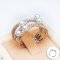 Approx. 3.5 mm, Akoya Pearl, Cross Road Pearl CZ Stripe Open Ring