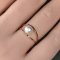 6.63 mm, Moonlight Lot, Akoya Pearl, Solitaire Pearl Parallel Line Ring