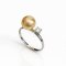 7.8 mm, Moonlight Lot, Akoya Pearl, Seesaw Diamond Pearl Ring