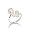 Approx. 8.0 mm, Akoya Pearl, Butterfly Mother of Pearl & Pearl Open Ring