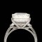 (IGI) 5.06 ct, Laboratory Grown Diamond (Princess Cut, CVD, 5.06ct, D, VS1), Four Prongs Solitaire Diamond and Shoulder Diamond Paved Ring