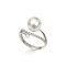 Approx. 8.4 - 8.7 mm, Akoya Pearl, Soiltaire Pearl CZ Line Ring