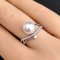 Approx. 8.4 - 8.7 mm, Akoya Pearl, Soiltaire Pearl CZ Line Ring