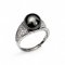 Approx. 10.0 mm, Tahitian Pearl, Solitaire Pearl Ring
