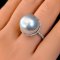 (GIA) 15.26x15.06 mm, White South Sea Pearl, Single Loose Pearl