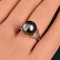 Approx. 11.7 mm, Tahitian Pearl, "The Coral" Solitaire Pearl Ring
