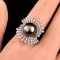 Approx. 11.5 mm, Tahitian Pearl, Peacock Tail Solitaire Pearl Ring