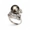 Approx. 11.5 mm, Tahitian Pearl, Solitaire Pearl Plume Ring