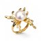 Approx. 10.0 mm, Edison Pearl, Pearl Butterfly Ring