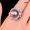 Approx. 14.0 - 16.0 mm, Edison Pearl, Flower Bloom Pearl Ring