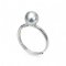 Approx. 8.0 mm, Blue Rose, Akoya Pearl, Solitaire Pearl Ring