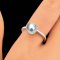 Approx. 8.0 mm, Blue Rose, Akoya Pearl, Solitaire Pearl Ring