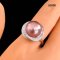 Approx. 12.0 mm, Edison Pearl, Saturn Rings Solitaire Pearl CZ Ring