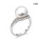 10.2 mm, White South Sea Pearl, Solitair Pearl Bend Band Ring