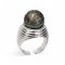 Approx. 13.0 mm, Tattoo Pearl, "Karen" Solitaire Pearl Open Ring