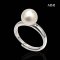 Approx. 9.0 mm, White South Sea Pearl, Solitaire Pearl Ring