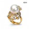 Approx. 12.0 mm, White South Sea Pearl, "Andromeda" Solitaire Pearl Ring