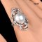 Approx. 12.0 mm, White South Sea Pearl,  "Andromeda" Pearl Ring