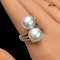 Approx. 12.0 mm, White South Sea Pearl, "Pearl Tough" Ring