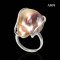 Approx. 14.0 mm up, Fireball Baroque, Freshwater Pearl, La Mer Pearl Ring