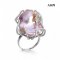 Approx. 14.0 mm up, Fireball Baroque, Freshwater Pearl, La Mer CZ Pearl Ring
