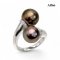 10.2 mm and 10.6 mm, Tahitian Pearl, Duo Pearls Open Ring