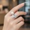 Approx. 9.0 - 10.0 mm, White South Sea Pearl, Umiko CZ Paved & Pearl Open Ring