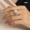 Approx. 9.0 mm up, White South Sea Pearl, Solitaire Pearl Flower CZ Ring