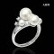 Approx. 3.0 - 6.0 mm, AK and Freshwater Pearl, Cluster Pearl Ring