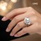 Approx. 8.0 - 9.0 mm, White South Sea Pearl, Solitaire Pearl Vitage Halo CZ Ring
