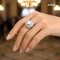 Approx. 11.0 mm, White South Sea Pearl, Solitaire Pearl Halo Sunflower CZ Ring