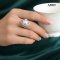 Approx. 11.0 mm, White South Sea Pearl, Solitaire Pearl Flower Ring