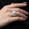 Approx. 9.0 mm, White South Sea Pearl, Solitaire Pearl Flower Ring