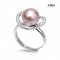 Approx. 9.0 mm, Edison Pearl, Solitaire Pearl Flower CZ Ring