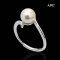 Approx. 7.0 mm up, Moonlight Lot, Akoya Pearl, Solitiare Pearl Ring
