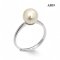 Approx. 8.0 mm, Moonlight Lot, Akoya Pearl, Solitaire Pearl Ring