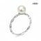 Approx. 6.0 mm, Moonlight Lot, Akoya Pearl, Solitaire Pearl Ring