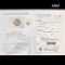 (PSL) Approx. 11.7 mm, Aurora Moon Rainbow, Gold South Sea Pearl, Solitaire Pearl Halo Diamond Ring