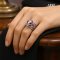 Approx. 12.0 mm, Edison Pearl, Solitaire Pearl Crossed Line CZ Paved Ring