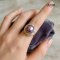 Approx. 13.0 mm, Edison Pearl, Solitaire Pearl Halo CZ Ring