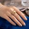 14.5 mm, Gold South Sea Pearl, Solitaire Pearl Half Halo Diamond Ring