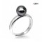 Approx. 8.0 mm, Tahitian Pearl, Solitaire Pearl Ring