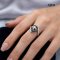 10.6 mm, Tahitian Pearl, Solitaire Pearl Parallel Shoulder CZ Paved Ring